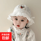 寶寶遮陽(yáng)帽子春夏薄款蕾絲公主帽洋氣防曬太陽(yáng)帽女童盆帽嬰幼兒帽 粉色-花邊櫻桃蝴蝶結(jié) 5-20個(gè)月