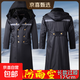 綠色軍大衣秋冬季加絨保暖長(cháng)款棉大衣防水防風(fēng)勞保棉服冷庫工作服 黑色加長(cháng)款棉大衣帶帽【加絨防水】 均碼 建議體重130-200斤