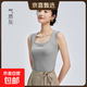 【阿瑪尼制造商】夏季女吊帶背心帶杯打底內穿外穿美背女 氣質(zhì)灰 L （105-120斤）