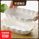 荷葉魚盤家用蒸魚陶瓷盤子菜盤2025年新款高級感輕奢洋氣陶瓷魚盤 純白 26.5cm 10.5英寸荷葉魚盤【1只裝】