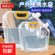 水袋戶(hù)外野餐便攜儲水袋食品級大容量加厚塑料折疊水袋帶提手袋 透明20斤【10L】