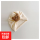 囟門(mén)帽春夏嬰兒可愛(ài)小熊薄款百搭套頭帽子寶寶棉滿(mǎn)月新生兒胎帽子 米白-小熊頭印度胎帽 0-8月