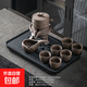 紫砂自動(dòng)茶具套裝家用整套客廳功夫茶具套裝茶杯茶壺泡茶壺 紫砂五福 1壺6杯1海加盤(pán)