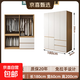 【京喜甄選】全實(shí)木衣柜臥室爆款免拉手儲物柜子現代簡(jiǎn)約適老衣櫥 1.8米四門(mén)衣柜【2米高】【包安裝】 包安裝