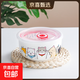 陶瓷泡面碗帶蓋家用保鮮碗創(chuàng  )意學(xué)生宿舍碗帶手柄日式湯碗微波爐碗 卡通貓5寸面碗（帶蓋）