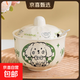 廚房鹽罐調味罐陶瓷高顏值密封防潮豬油罐燉盅帶蓋大容量辣椒罐 【奶油小狗】調味罐一套（送勺）