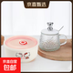 帶蓋泡面碗陶瓷保鮮碗 學(xué)生微波爐專用沙拉碗卡通泡面碗 陶瓷6寸泡面碗+2只小熊杯