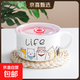 陶瓷泡面碗帶蓋家用保鮮碗創(chuàng  )意學(xué)生宿舍碗帶手柄日式湯碗微波爐碗 卡通貓 5.25寸面碗【把手+蓋】
