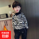兒童裝男童冬裝加厚毛衣2025新款中大童男孩秋冬款套頭洋氣韓版潮 黑白條紋【F112斑馬套頭衫】 150