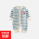 小月齡寶寶春裝連體衣爬服新生嬰幼兒衣服春季針織毛衣 條紋【KF397條紋愛(ài)心爬爬服】 73
