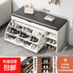 換鞋凳翻斗翻蓋款家用簡(jiǎn)約多層鞋架客廳門(mén)口簡(jiǎn)易置物架換鞋小坐凳 【副格款】暖白色80*30*51cm