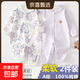2件 新生嬰兒兒連體衣春秋套裝衣服初生寶寶無(wú)骨哈衣爬服打底內衣 2件-春秋直襟(紫葡萄+紫繡標) 59cm （11斤以?xún)龋? title=