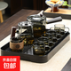 套裝茶具家用玻璃耐高溫茶盤(pán)高檔泡茶整套茶壺辦公室功夫喝茶茶杯 壺+公杯+茶漏主人杯6杯杯架+茶盤(pán)