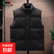 羽絨棉服馬甲秋冬季男士外套加厚青年潮流無(wú)袖棉衣坎肩背心男 908黑色 【特價(jià)清倉】 2XL 【重磅升級版】