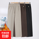 時(shí)尚中老年褲子媽媽裝休閑褲保暖長(cháng)褲奶奶春季百搭加厚加絨女褲 黑色 2XL 建議115-125斤