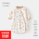 嬰兒雙層睡袋春秋純棉寶寶U型兒童睡衣新生兒拉鏈式多功能防踢被 棕色（梅花鹿雙層睡袋） S（0-1歲）