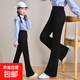 童喇叭褲打底褲兒童童裝2025新款韓版外穿春秋洋氣休閑長(cháng)褲子 黑色 160