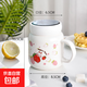 INS風(fēng)鏡面杯奶牛兔子手柄款卡通馬克杯牛奶杯帶蓋大容量節日禮贈 卡通【草莓兔】 480ML 1個(gè)