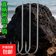 管付魚(yú)鉤散裝長(cháng)柄帶孔海釣加長(cháng)直柄細絲活餌海鮒黒鯛紅沙蟲(chóng)鉤漁具 白色10# 50枚