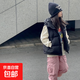 2025新款兒童大衣連帽馬甲男女童親子裝加厚棉背心坎肩馬甲1823 黑色 150