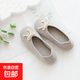 孕婦月子鞋春夏秋冬室內淺口單鞋軟底產(chǎn)婦包跟防滑大碼家居拖鞋 S 灰色小麻繩