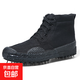 春季高幫解放鞋系帶橡膠底防滑耐磨戶(hù)外休閑工作勞保鞋 99高-黑色 41