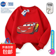 2025年兒童圓領(lǐng)衛衣男女中大童春秋冬新款卡通閃電麥昆長(cháng)袖上衣潮 【大紅】薄款*閃電麥昆 130