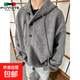 反季清倉連帽毛衣男士秋冬款胖子大碼時(shí)尚寬松休閑港風(fēng)針織衫外套 579灰色 厚款 【特價(jià)撿漏】 XL