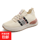 夏季新款透氣網(wǎng)面防滑軟底運動(dòng)鞋女潮流時(shí)尚百搭休閑鞋跑步鞋板鞋 LB06米色 37