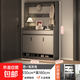 入戶(hù)鞋柜家用門(mén)口衣帽收納柜一體靠墻2025新款玄關(guān)大容量多層鞋架 衣帽架款|天空灰色+淺灰色90cm