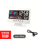 新款氣象電子鬧鐘 創(chuàng  )意LED彩屏天氣預報鐘 溫濕度萬(wàn)年歷背光鬧鐘 【氣象電子鬧鐘】白色+USB線(xiàn)
