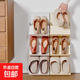 簡(jiǎn)約鞋架家用免安裝鞋子收納神器宿舍鞋柜桌下多層加厚塑料置物架 粉色（一個(gè)裝）