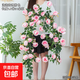 仿真玫瑰假花藤條空調水管子遮擋裝飾暖氣管陽(yáng)臺柵欄吊花藤椅纏繞 鐵絲藤（泡泡玫瑰）粉色