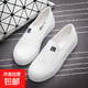 2025春季新款帆布鞋女學(xué)生休閑布鞋韓版一腳蹬女鞋厚底懶人小白鞋 811白色【百搭款】 37