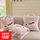 抱枕被兩用加厚折疊被子二合一抱枕午睡牛奶絨保暖冬天車(chē)載靠墊 圍巾小狗-蜜桃奶霜 50*50cm展開(kāi)145*195cm約4斤