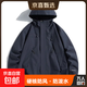 【硬核防風(fēng)】oversize寬松沖鋒衣男女秋冬三合一兩件套可拆防水 單沖深藍 L 建議男 145-160斤女145-160斤