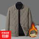 男士?jì)饶懨抟露咏q加厚短款內穿上班族打底保暖校服神器棉服外套 卡其色【拉鏈款】 3XL 160-175斤