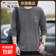 啄木鳥(niǎo)100%純棉長(cháng)袖T恤男寬松大碼笑臉全棉體恤剪標春秋 3322深灰（長(cháng)袖） XL 建議【120-135斤】