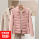 新款秋冬瑜伽運動(dòng)棉服外套女士輕薄時(shí)尚內膽棉衣保暖顯瘦短款棉襖 粉色 XL 105-120斤