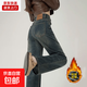 牛仔褲女直筒寬松春季秋冬2025年新款高腰顯瘦小個(gè)子闊腿拖地褲子 灰色 加絨 M
