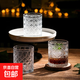 復古浮雕玻璃杯高顏值洋酒杯大容量果汁飲料杯水杯180ml 寶石款大號浮雕杯【1只裝】