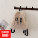 毛毛背包2025新款韓版毛絨雙肩包可愛(ài)書(shū)包百搭網(wǎng)紅冬季秋冬高級 淺卡