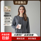 【ZARA制造商】100%超細美麗諾精紡羊毛衫外套包扣毛衣女秋冬新款 深麻灰 常規 M