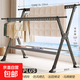 家用晾衣架陽(yáng)臺可升降加高加長(cháng)伸縮晾衣架庭院戶(hù)外曬網(wǎng)折疊晾衣架 鋁合金晾衣架升降曬網(wǎng)2.3米-槍灰