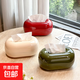 洞石紙巾盒家用客廳茶幾高檔輕奢餐桌可愛(ài)藝術(shù)高級感擺件抽紙盒 圓形紙巾盒【綠色】