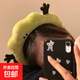 可愛(ài)搞怪毛絨發(fā)箍女款春夏發(fā)箍發(fā)卡洗臉?lè )竺婺ぐl(fā)箍毛絨卡通發(fā)飾 綠色小怪獸