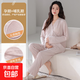 帶胸墊睡衣月子服春夏薄款莫代爾孕婦睡衣吸汗透氣 24285：裸粉帶胸墊長(cháng)袖月子服 XL （165-170cm，120-140斤）