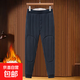 棉褲男冬季加厚內穿打底保暖褲爺爺寬松中老年人男士時(shí)尚棉褲爸爸 深灰色 4XL 建議120-150斤