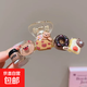卡通餅干大號可愛(ài)抓夾女新款高級感發(fā)夾后腦勺盤(pán)發(fā)鯊魚(yú)夾頭飾發(fā)飾 卡通甜甜圈-透明