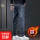 秋冬季修身男士牛仔褲商務(wù)彈力2025新款耐磨潮流百搭爆款舒適褲子 826藍灰色【加絨加厚】 33  推薦140-150斤